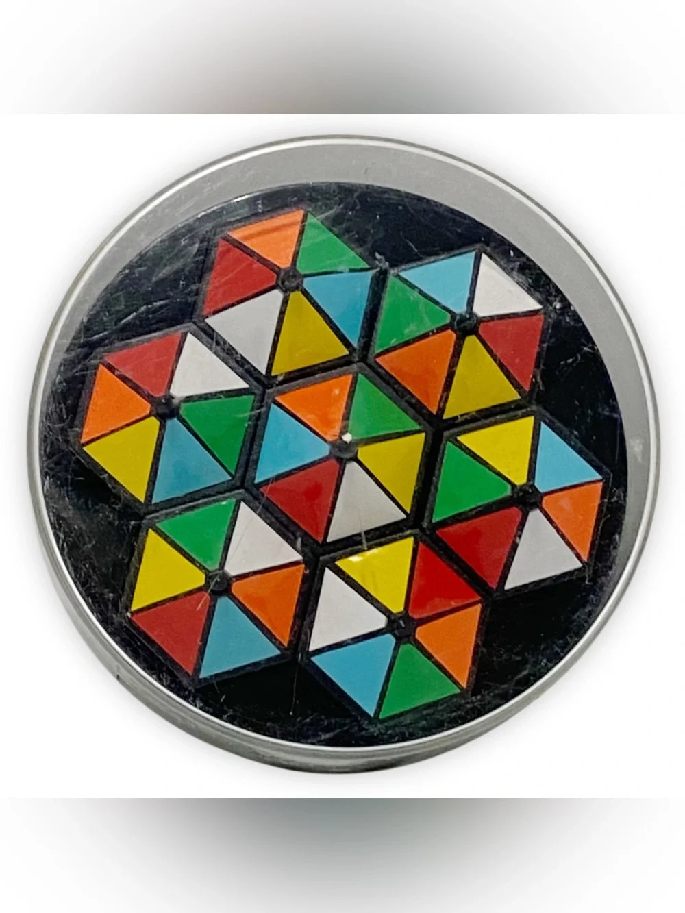 Circus Puzzler Vintage 1980s Hexagon Color Match Game Puzzle Rare Brain Teaser